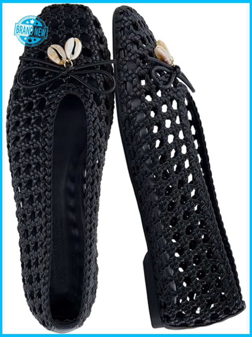 Woven Ballet Flats Pointed Toe Bow Detail Memory Foam Comfortable Chic